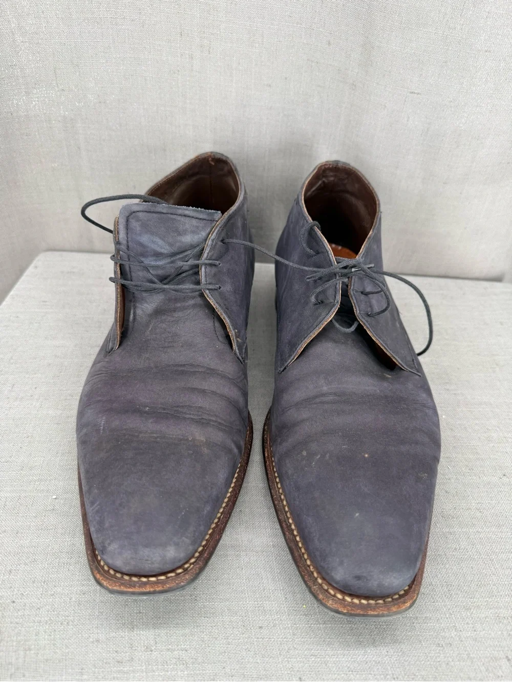 Floris Van Bommel Blue bottoms leather chukka Dress Shoes Men's Sz 9
